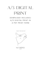 Scorpio Woman, A/3 Scorpio Digital Printable