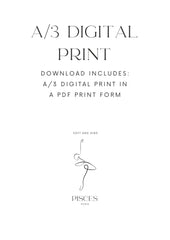Pisces Woman, A/3 Pisces Digital Printable