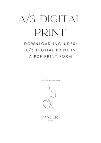 Cancer Woman, A/3 Cancer Digital Printable
