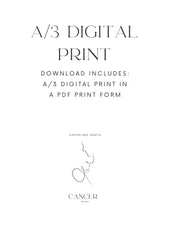 Cancer Woman, A/3 Cancer Digital Printable