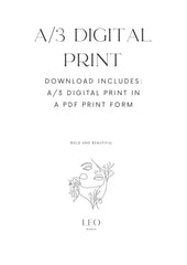 Leo Woman, A/3 Leo Digital Printable