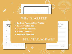 Taurus Weekly Planner 2023 Printable, Custom Personalised Zodiac Journal, Constellation Stars Zodiac, Zodiac Gifts Birthday
