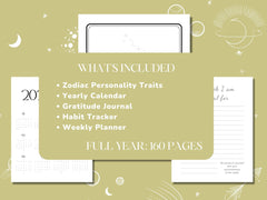 Gemini Weekly Planner 2023 Printable, Custom Personalised Zodiac Journal, Constellation Stars Zodiac, Zodiac Gifts Birthday