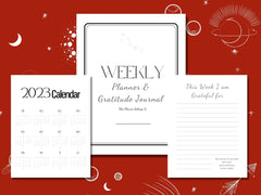 Leo Weekly Planner 2023 Printable, Custom Personalised Zodiac Journal, Constellation Stars Zodiac, Zodiac Gifts Birthday