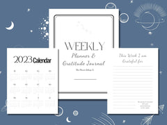 Aquarius Weekly Planner 2023 Printable, Custom Personalised Zodiac Journal, Constellation Stars Zodiac, Zodiac Gifts Birthday