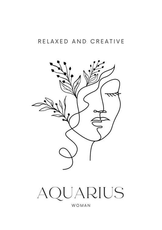 Aquarius Woman, A/3 Aquarius Digital Printable