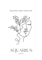 Aquarius Woman, A/3 Aquarius Digital Printable