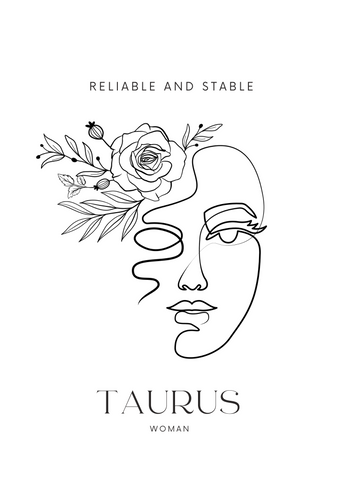 Taurus Woman, A/3 Taurus Digital Printable