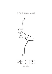 Pisces Woman, A/3 Pisces Digital Printable