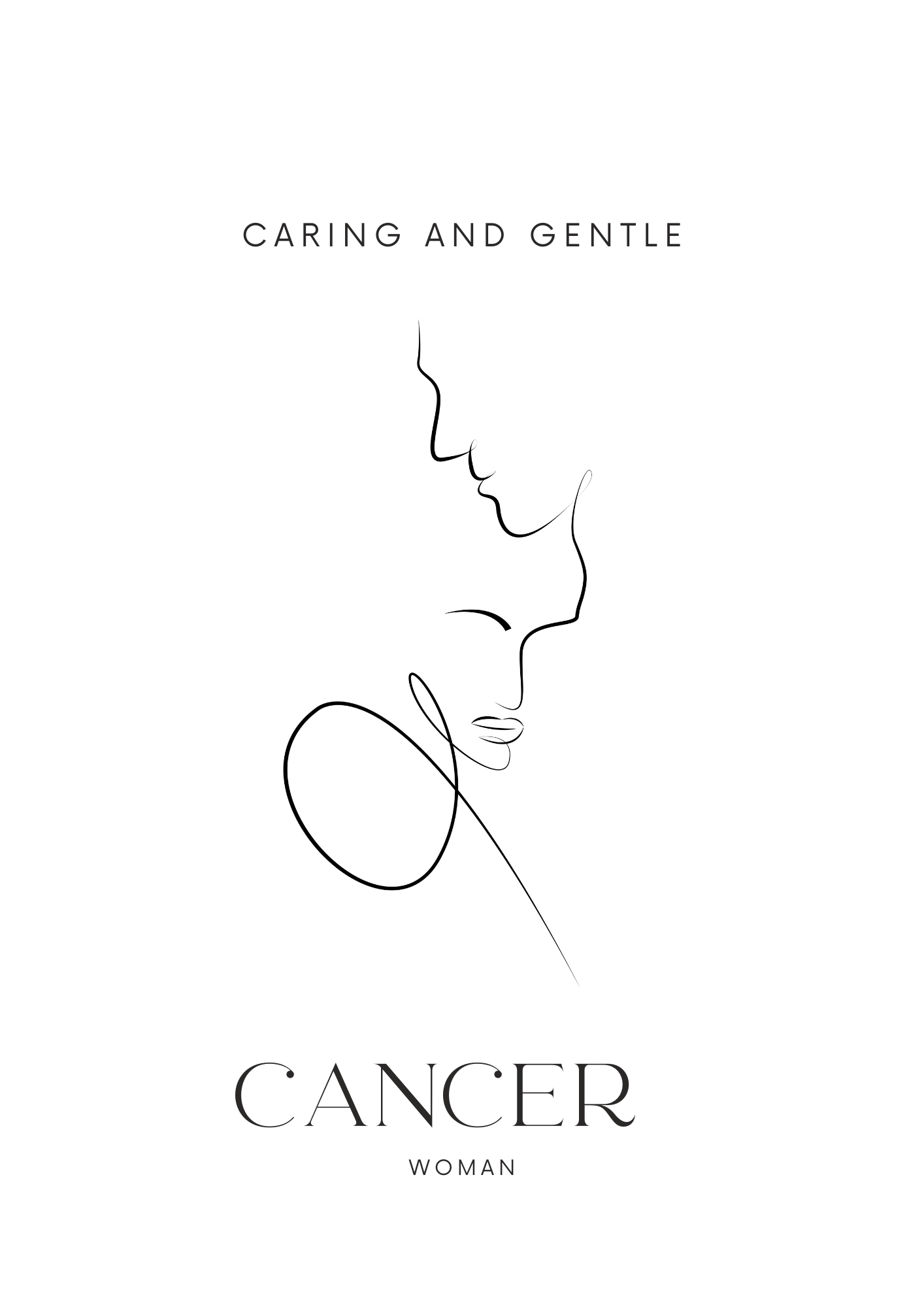 Cancer Woman, A/3 Cancer Digital Printable