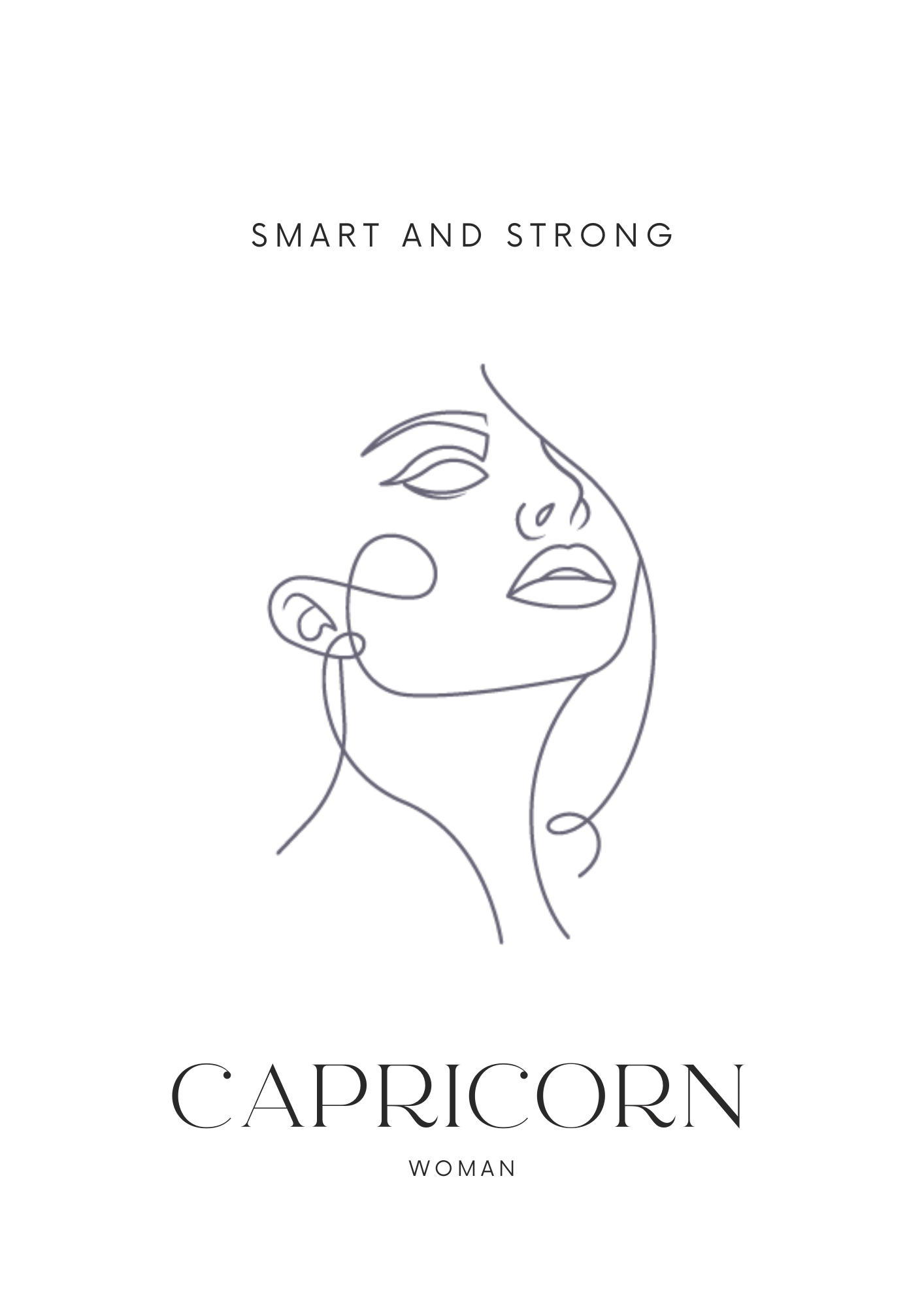 Capricorn Woman, A/3 Capricorn Digital Printable