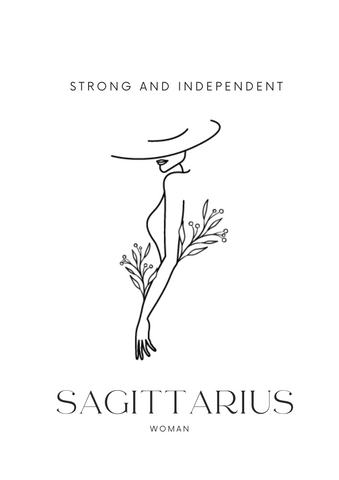 Sagittarius Woman, A/3 Sagittarius Digital Printable