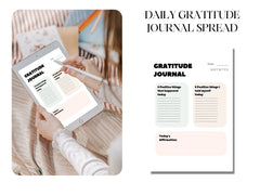 Daily Gratitude Journal Printable Spread with Coloring Book