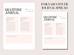 Daily Gratitude Journal Printable with Coloring Book for Adults and Inspirational Quotes